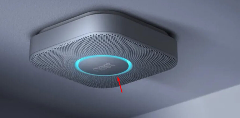 Nest Smoke Detector Blue Light Circling