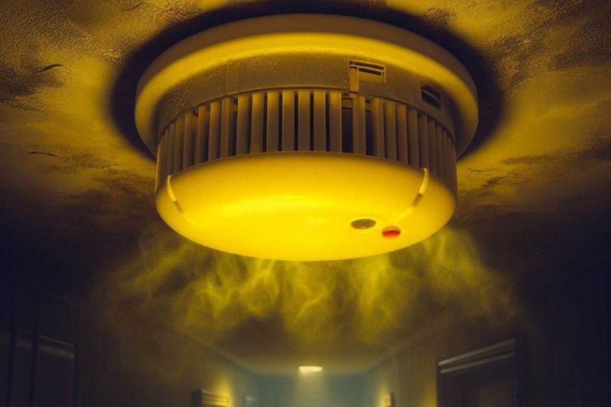 What does it mean when smoke detectors turn yellow
